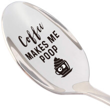 Funny Coffee Spoon with Laser Engraving Gift for Coffee Lovers Grandpa Grandma Dad Mom Christmas