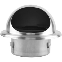 Udendørs vægventilationsdæksel med skærmnet, vægventilationsåbning nem at installere rustfri stålventilationsdæksel, 304 rustfrit stål rundt