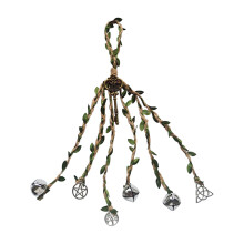 Boucle en rotin fiable, clochette en cristal aux sons envoûtants pour décoration wiccane, charme protecteur de style bohème pour la décoration de