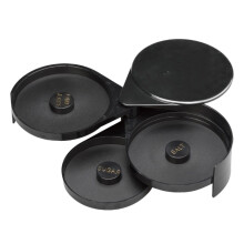 Cocktail Salt Rimmer Box with Rotating Seasoning Trays for Home Bar and Kitchen Use