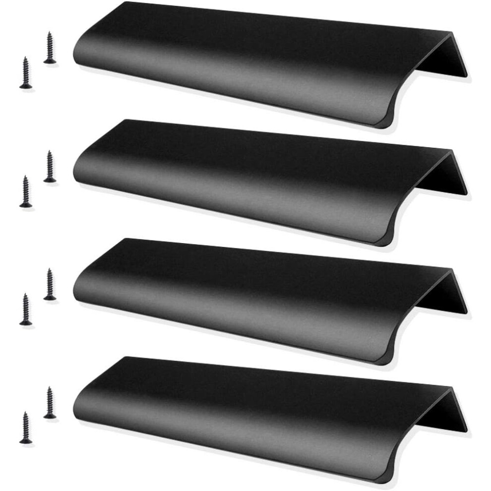 Aluminium Alloy Cabinets Drawers Edge Pulls, Concealed Tab Pulls Modern Style Finger Edge Pull Furniture Drawer Handles For Universal Furniture Handle 9554910886359