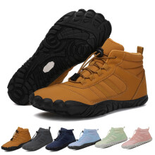 Barefoot Shoes Wide Fit NonSlip Waterproof Lightweight Winter Walking Trainers Brown 10 UK
