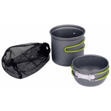 Set di pentole da campeggio, borsa a rete con chiusura a cordino per riporre articoli sportivi da golf e tennis, leggera e resistente all'usura.
