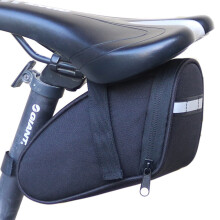Bolsa para sillín de bicicleta, bolsa de almacenamiento debajo del asiento para bicicleta, de material impermeable y duradero, con diseño