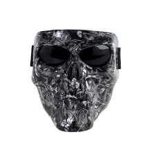 Motorradbrille mit abnehmbarer Gesichtsmaske, beschlagfreie, abnehmbare Schutzbrille mit polarisierten Gläsern für wind- und wasserdichten Schutz,