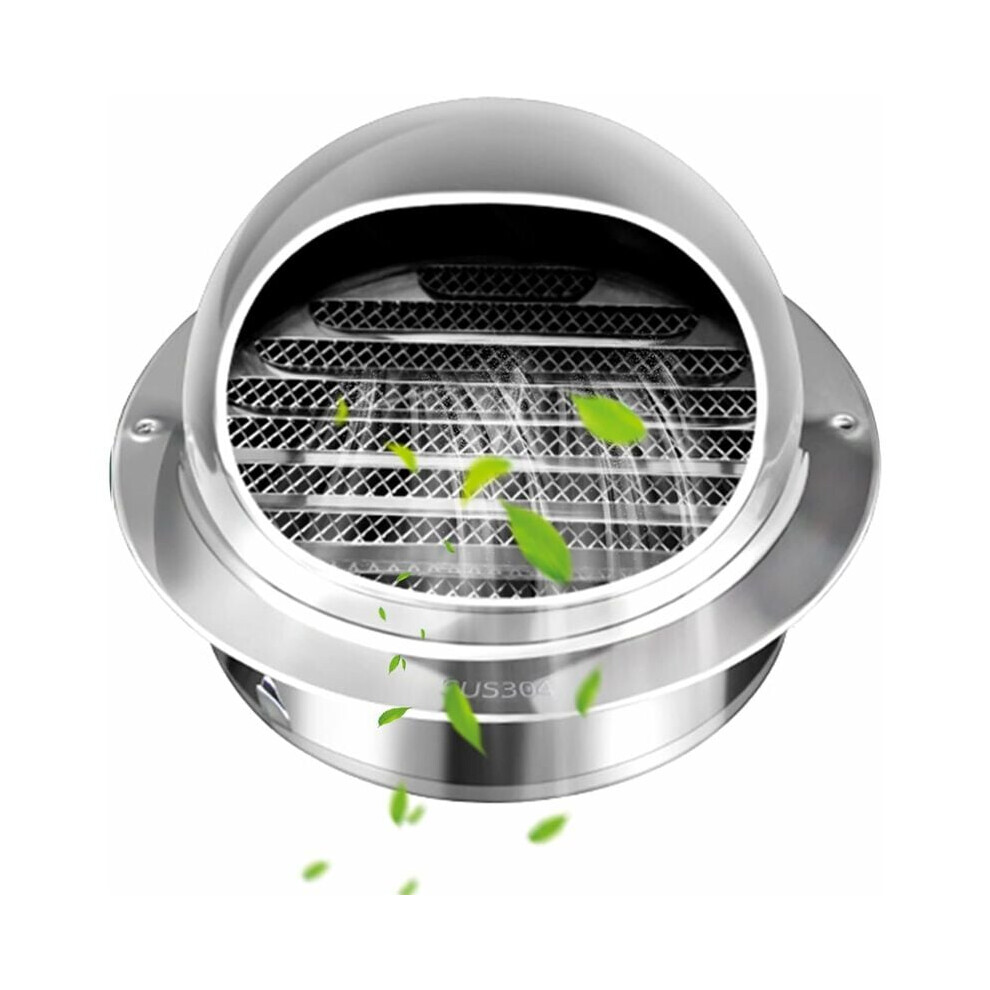 Mesh Screen Vent Cover For Exhaust Ducts, Louvered Vent Stainless Steel Vent With Barb Connection, Metal Dryer Vent Cover Corrosion Resistant For Outd 9554910908396