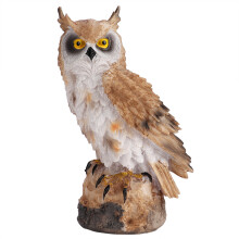 Scultura di gufo realizzata artigianalmente, becco d'aquila simbolico, piume dettagliate, pittura resistente all'acqua, statua di gufo per