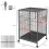 PawHut PawHut Bird Cage with Rolling Stand for Small Birds - Grey 9