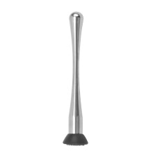 Stainless Steel Cocktail Muddler with Grooved Nylon Head for Fruit Drinks and Home or Bar Use