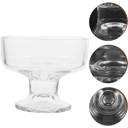 220ml Crystal Dessert Cup with Footed Base for Ice Cream, Pudding, Fruit Trifle and Yogurt 1