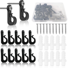 Fabricado em plástico resistente e metal, este suporte para atividades ao ar livre possui fácil instalação, ganchos reutilizáveis, resistentes