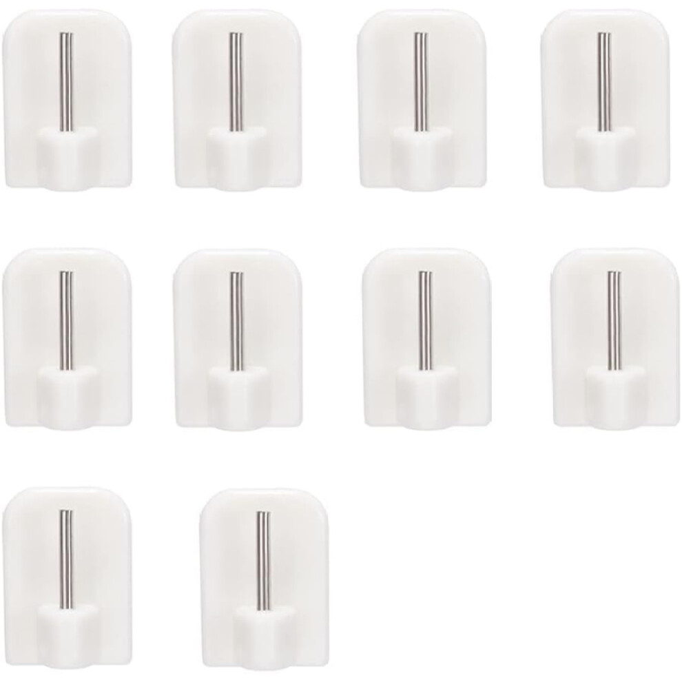 White Plastic Hooks, Good Stickiness, No Damage To Surfaces, Lightweight Curtains, Space-Saving Design Compatible With Modern Home Styles 9454554845975