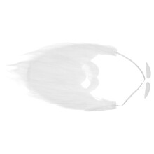 Fake Beard and Eyebrows for Christmas Party Decoration 2Sets White