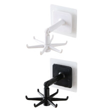 Praktischer Küchenutensilien-Organizer, selbstklebender Haken mit flexibler Drehung und optimaler Platzausnutzung, um 360 Grad drehbarer Haken zur