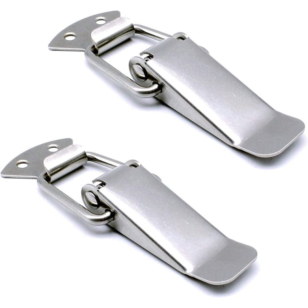 Case Latch, Locking Hole Catch Hasp Spring Loaded Design Stainless Steel Clamp Clip With Anti-Rust Properties, Hold Firmly Excellent Tension For Woode 9198585914537