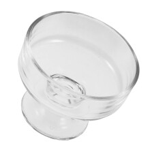 220ml Footed Glass Ice Cream Cups Durable Crystal Dessert Bowls for Pudding Fruit Serving