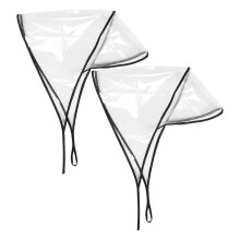 2PCS Rain Bonnet with Visor Clear Waterproof Rain Scarf Protect Hairstyle Plastic Raining Hats for Women Lady to Keep Hairstyle