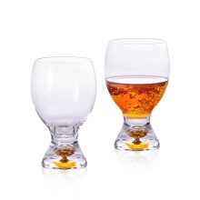 Crystal Whisky Glasses Set of 2 13.8oz Stemless Snifters for Brandy Wine Vodka Tequila Parties Weddings
