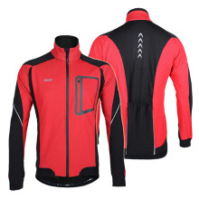 Winterliche Thermo-Radjacke für Herren, winddicht, wasserabweisend, mit Fleece-Futter, erweiterter Schutz, atmungsaktive Belüftung, ideal zum
