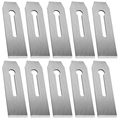 10 Pack Bench Hand Plane Blade Replacement Woodwork Planer Cutter Wide Iron Blades 44mm