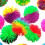Large Rainbow Monkey Stringy Ball Silicone Bouncing Fluffy- Jugging Ball 1pc The best Gift for Children 2