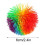 Large Rainbow Monkey Stringy Ball Silicone Bouncing Fluffy- Jugging Ball 1pc The best Gift for Children 3