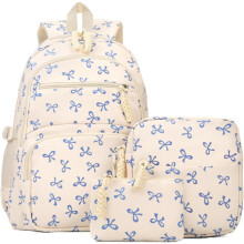 3 Pcs College Backpacks Large Capacity Casual Daypacks Student School Bag Bows Backpacks Set for Students Blue The best Gift for Children
