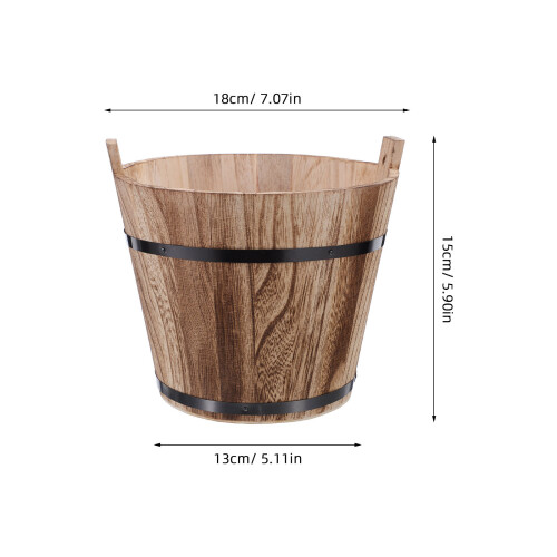 Übertopf Holzfass Indoor Khaki 1