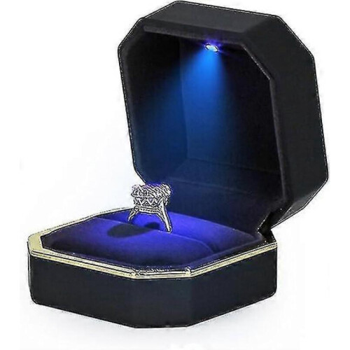 Engagement ring box with LED light compatible with wedding proposal gift 1