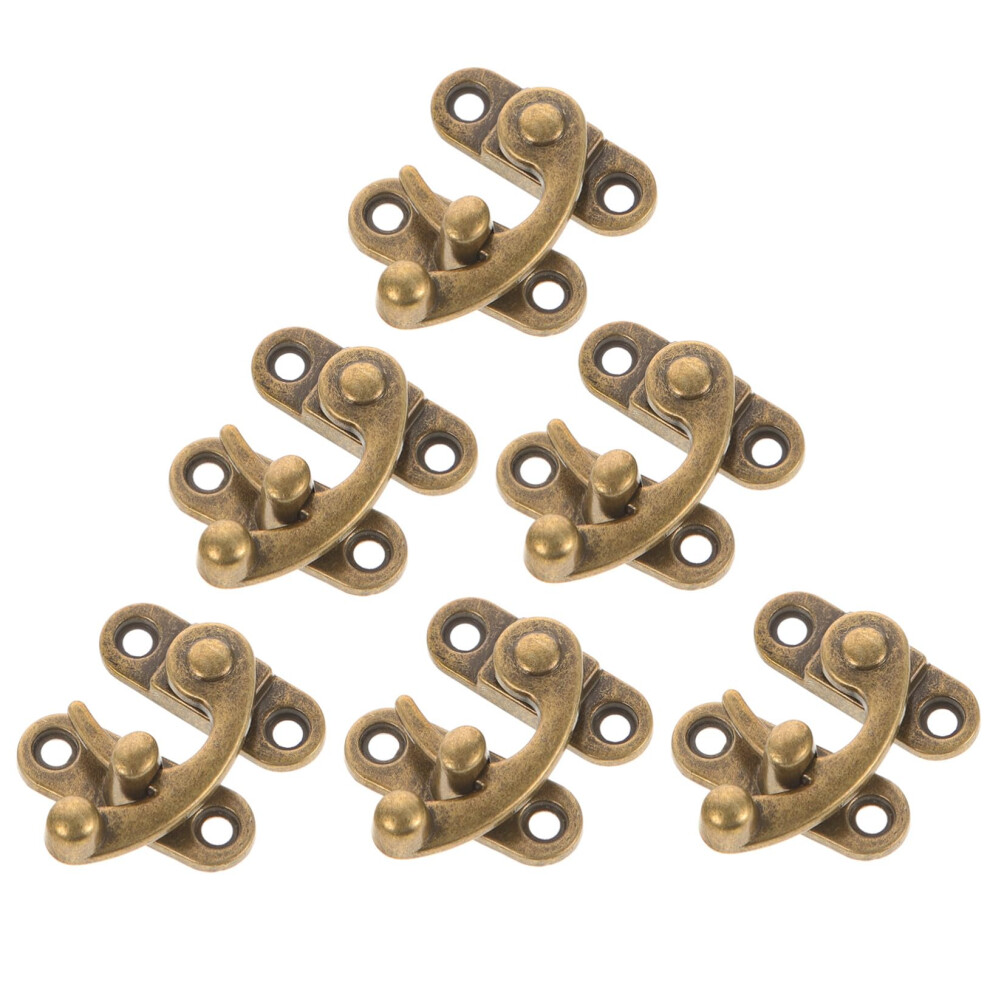 6Pcs Antique Alloy Box Latch Clasp Vintage Style Lock For Wooden Jewelry Wine Toolboxes 9119770389466