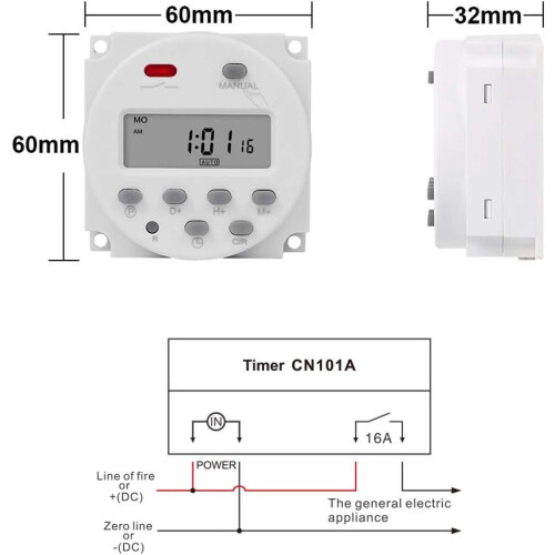 1 Second Interval 12V Digital LCD Timer Switch 2