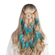 Indian Peacock Feather Headband Bohemian Princess Head Chaingreen The Best Gifts 2025 for Her