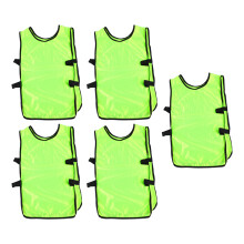 Colete de treino para futebol e basquete, leve e respirável, para adultos e jovens, com gola redonda e tecido resistente.