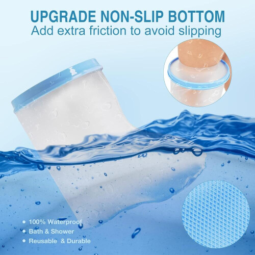 Foot Cover For Shower, Non-slip Waterproof Ankle Cast Protector For Toe, Ankle Gift 1