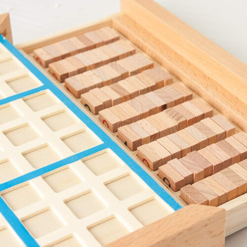 Ξύλινο επιτραπέζιο παιχνίδι παζλ Sudoku, πλακάκια διπλής όψης για δοκιμή και λάθος, 2
