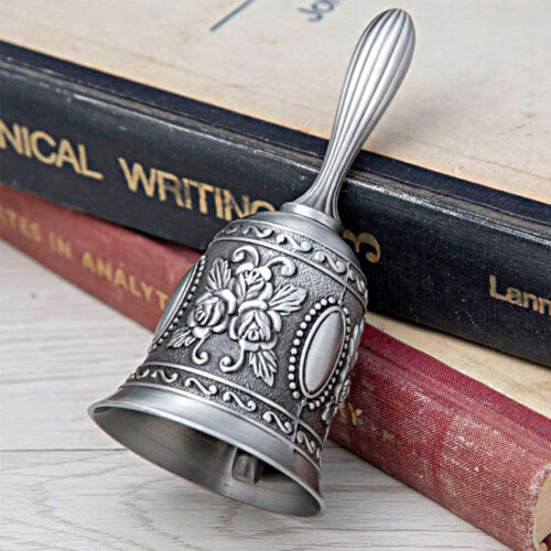 Loud Calling Golden Hand Bell, Easy Clean Multi-purpose Wedding Ceremony Attention Tool 2