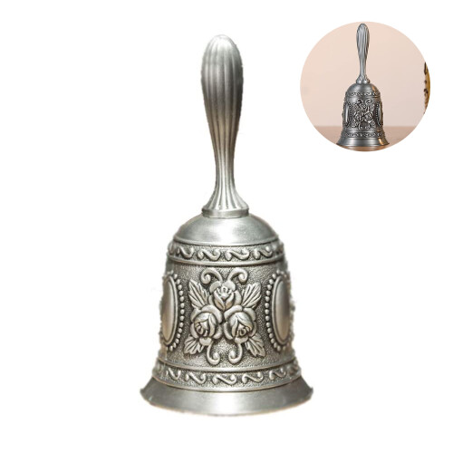 Loud Calling Golden Hand Bell, Easy Clean Multi-purpose Wedding Ceremony Attention Tool 1