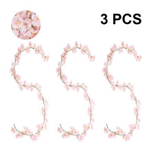 Décoration rose, fleurs en soie douce avec tige métallique flexible pour un aspect réaliste, lot de 3