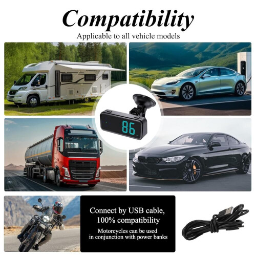 Digital Speedometer Universal GPS Compass Speed Measurement Indicator Car HUD Head Up Display for Tr 2