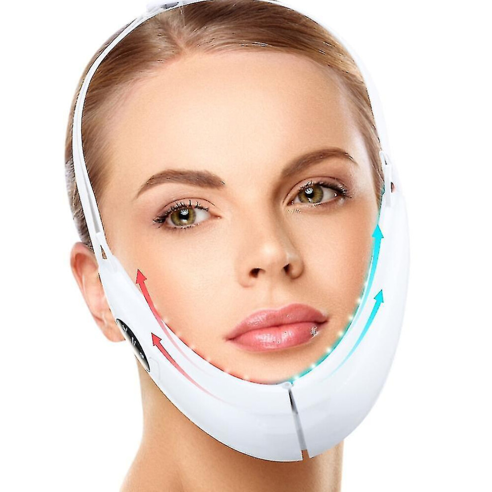 Ems Facial Lifting Device Led Photon Therapy Face Slimming Vibration Massager Double Chin V Line Lift Belt Cellulite Jaw Device Tw