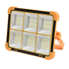 Large 6 Grid 4800W Solar LED Light Outdoor Camping Rechargeable Floodlight Super Bright Emergency La