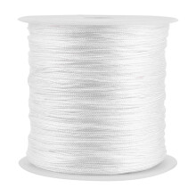 Satin Nylon Rattail Cord 0.8mm x 100m for Jewelry Making, Chinese Knot, Necklace, Bracelet, 20 Colors