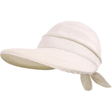 Damen-Sonnenhut mit breiter Krempe, faltbar, leicht, atmungsaktiv, UV-Schutz, verstellbares Kopfband mit Öffnung für Pferdeschwanz am Strand
