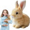 (Brown)Hopping Bunny Toy,Rabbit Plush Interactive Toys,Electric Rabbit Toys 1