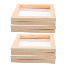 4Ud Kit De De Madera Para Papel Con Malla Para Manualidades