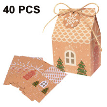 Eleganta presentpåsar i kraftpapper, husformade, giftfria och lätta, perfekta för bröllopsfester och julförpackningar