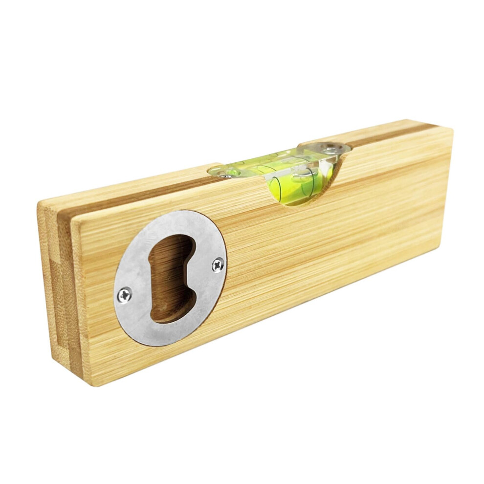 Multifunctional 2 In 1 Wooden Bottle Opener And Wood Leveling Tool For Precise Project Measuring 9001264574116