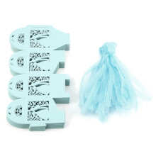 Personalisierte Haarschleifen als Accessoires für Geburtstagsfeiern, befüllbare lila Beutel im rustikalen Stil, ideal für kleine Geschenke oder