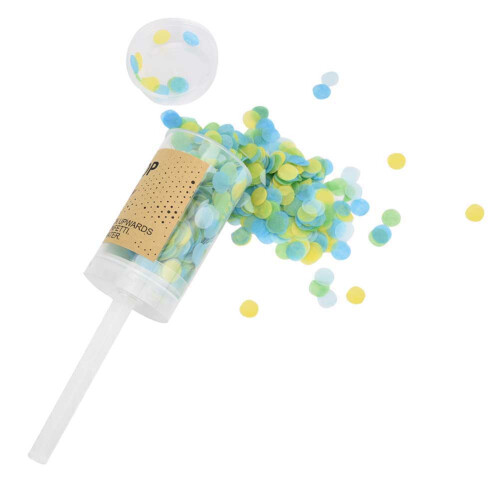 Επαναχρησιμοποιήσιμο αξεσουάρ πάρτι, Confetti Popper Πολύχρωμο χαρτί FoilConfettiCannon Εύκολη 1
