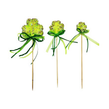Accessori per cupcake per eventi con decorazioni a forma di fuochi d'artificio in lamina, spiedini decorativi in bambù adatti per decorazioni per